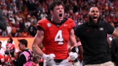 UGA Football Coach Kirby Smart Brags On Veteran Tight End Oscar Delp