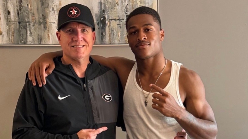 UGA Football Coach Checks On Impressive Wide Receiver Target